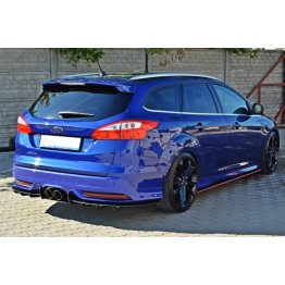 Накладка сплиттер на задний бампер на Ford Focus III ST Estate